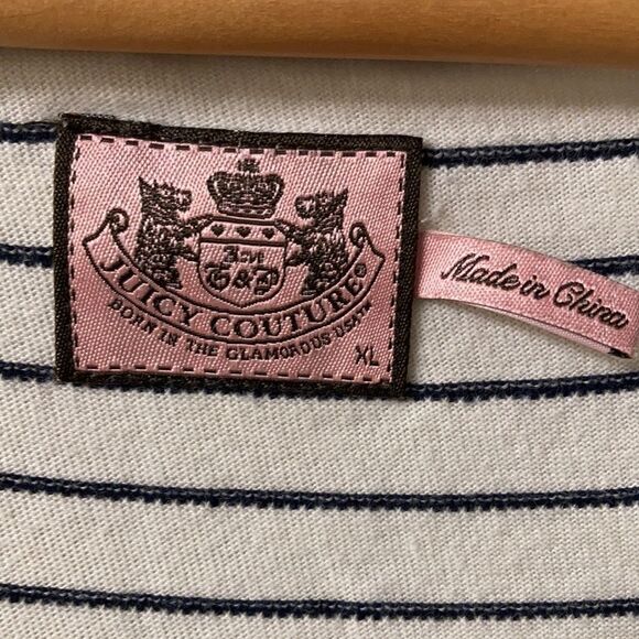 Juicy Couture Blue Striped 100% Cotton Tank Top Ruffled Tennis Mini Dress Sz XL - Picture 5 of 7